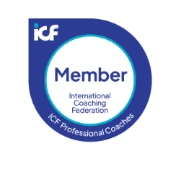 ICF Member digital badge artwork reproduced from the supplied Credly screenshot
